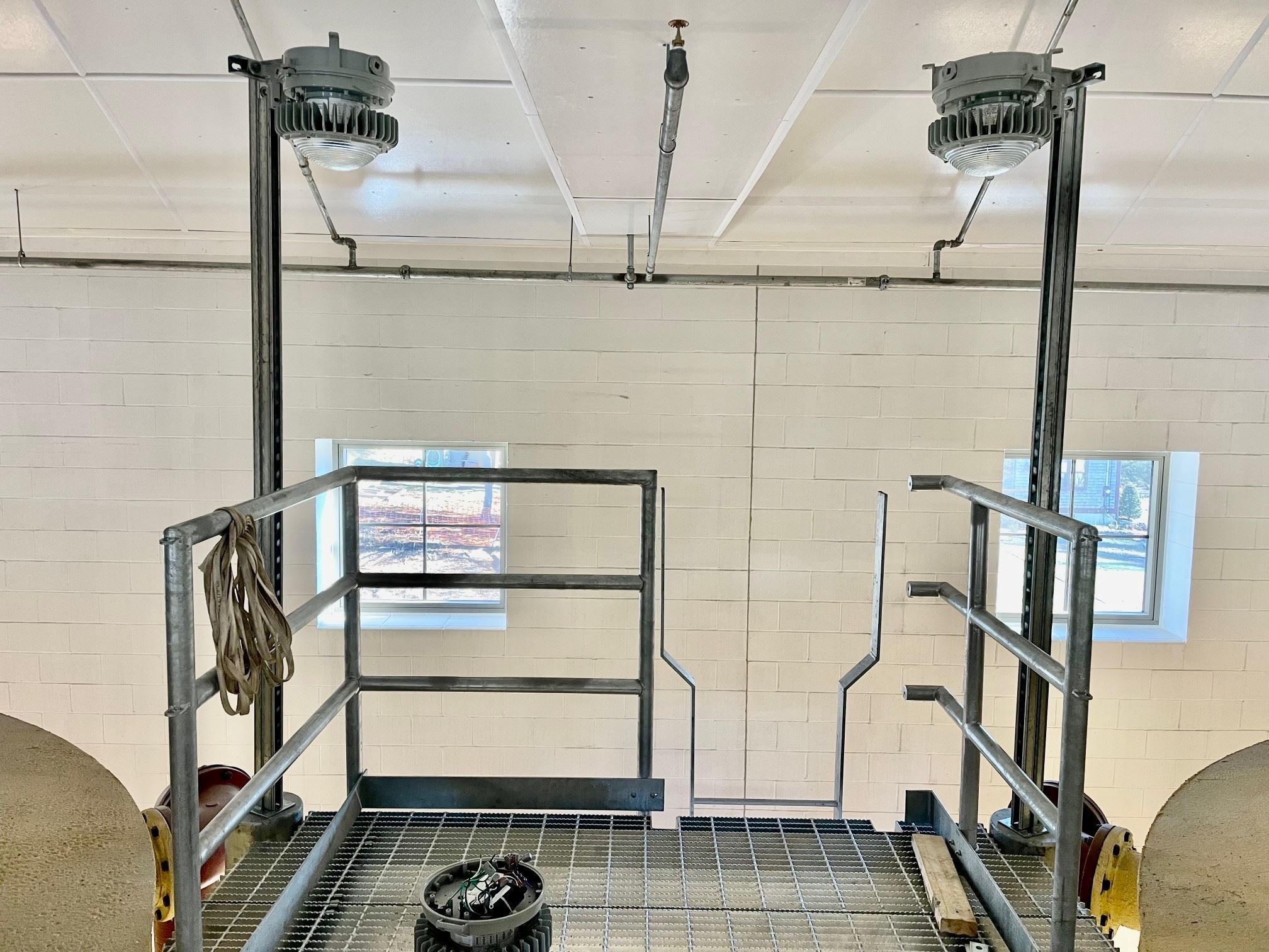 Galvanized Filter Platform with Type G Light Fixtures